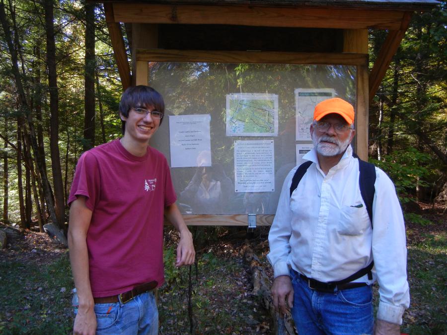 Eagle Scout Andy Mun and Jim Lindsey